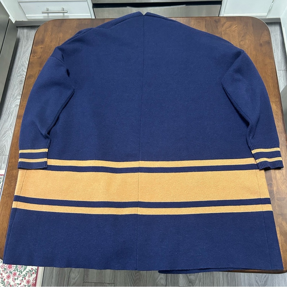 Anthropologie NVLT Pippa Cardigan in Navy Blue and Tan Size XS - Picture 4 of 13